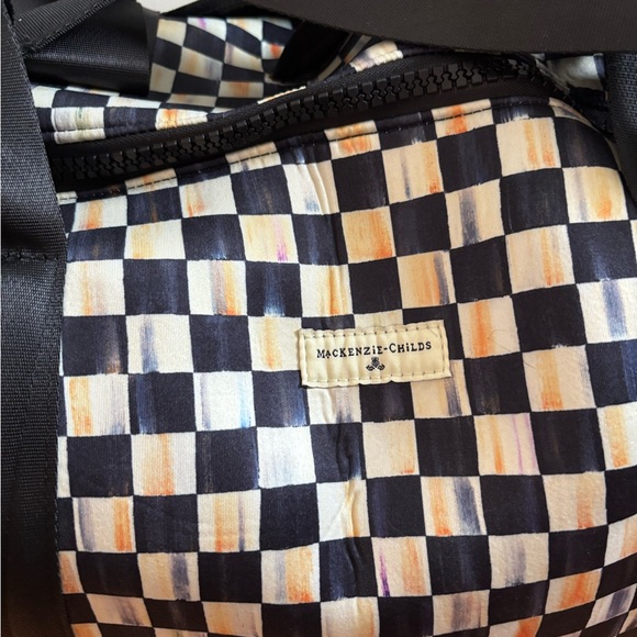 MacKenzie-Childs Checkered Travel Bag in Black and White - Picture 3 of 4